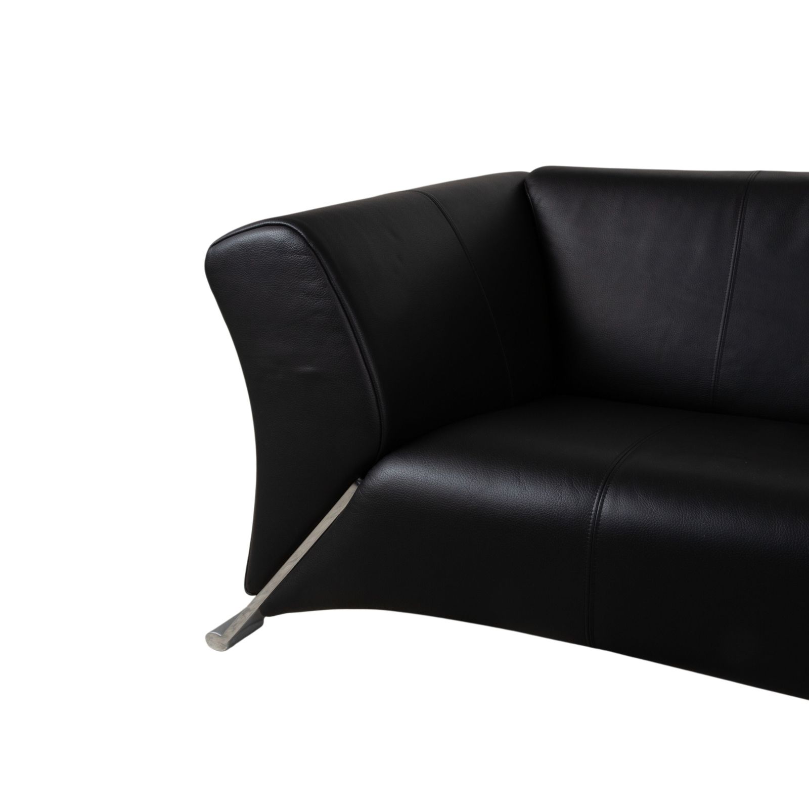 Canapé 3 places Rolf Benz 322 en cuir noir photo for sale