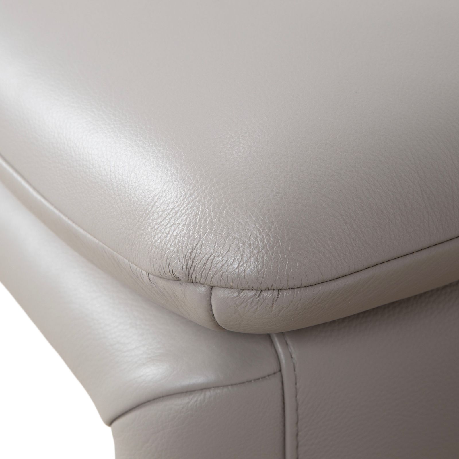 Pouf Koinor en cuir gris photo vinterior