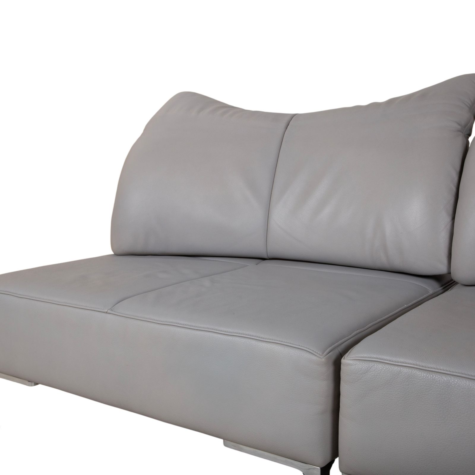 De Sede Ds 112 Leather Three Seater Grey Manual Function Sofa photo vinterior