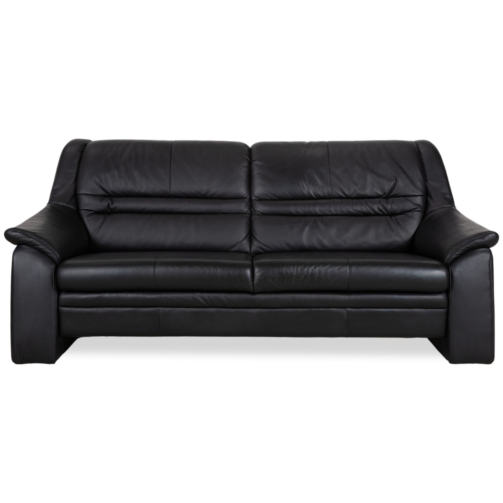 Canapé 2 places Himolla Sleepoly en cuir noir