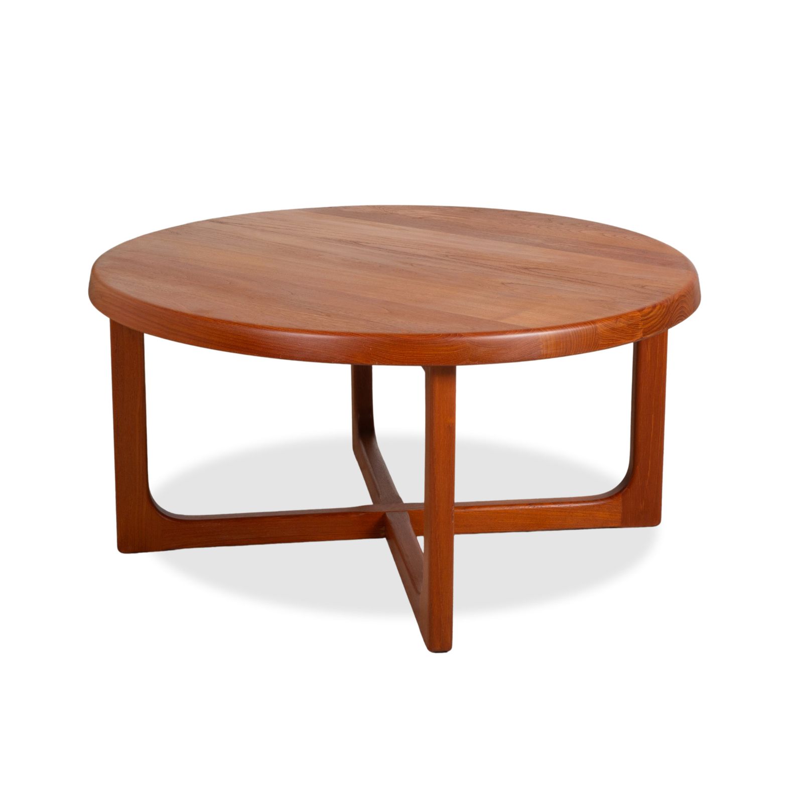 photo furniture Table basse mid-century en bois, marron, 97 x 97 cm