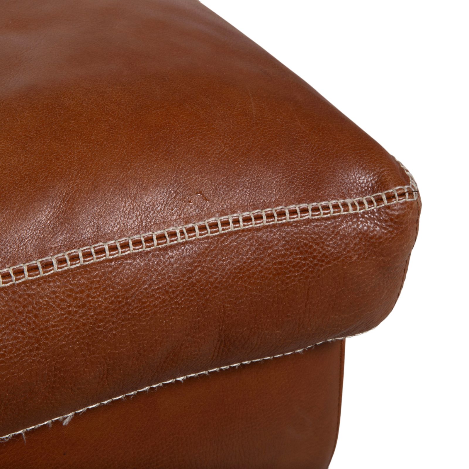 Tabouret Machalke Valentino en cuir brun cognac photo for sale