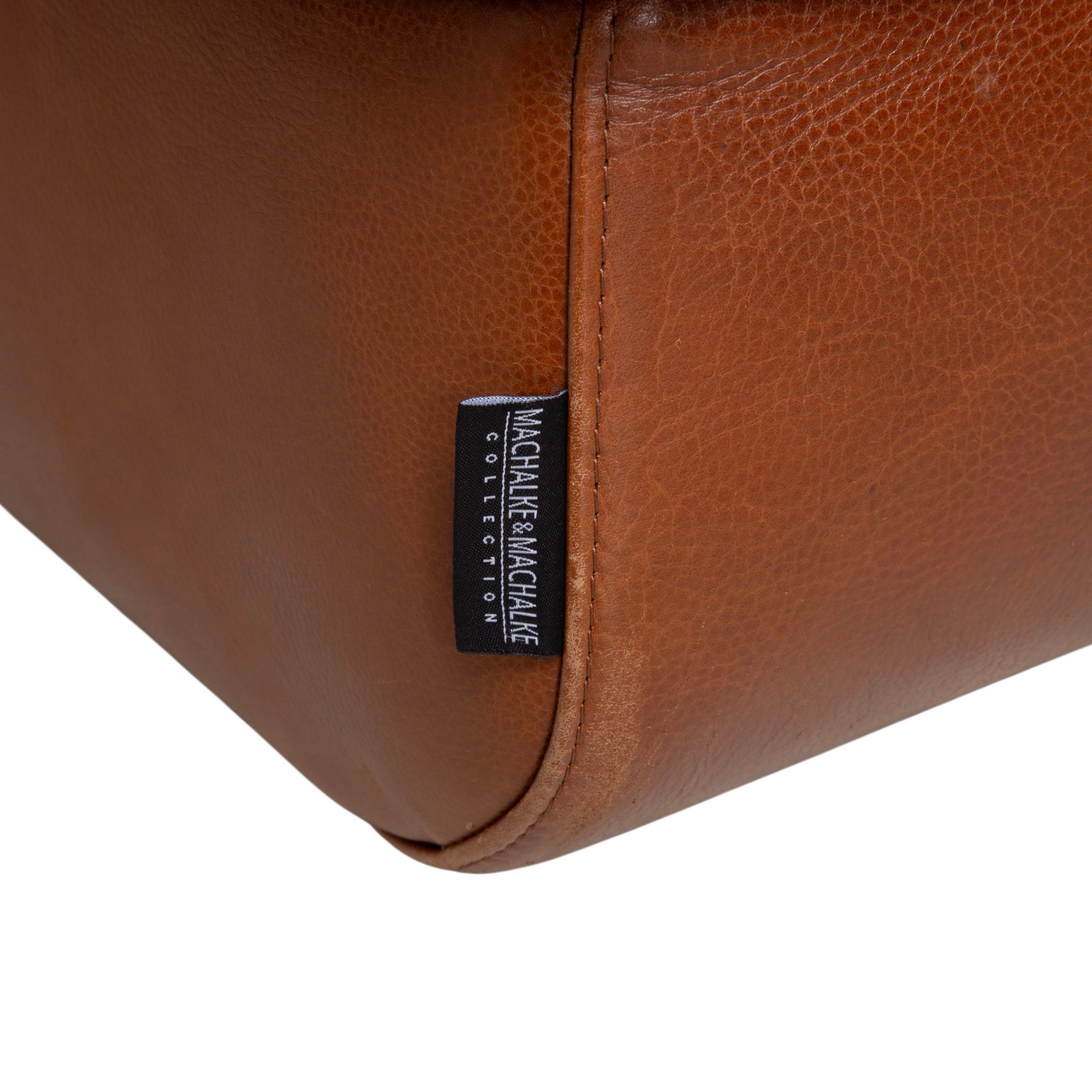 Tabouret Machalke Valentino en cuir brun cognac photo buy