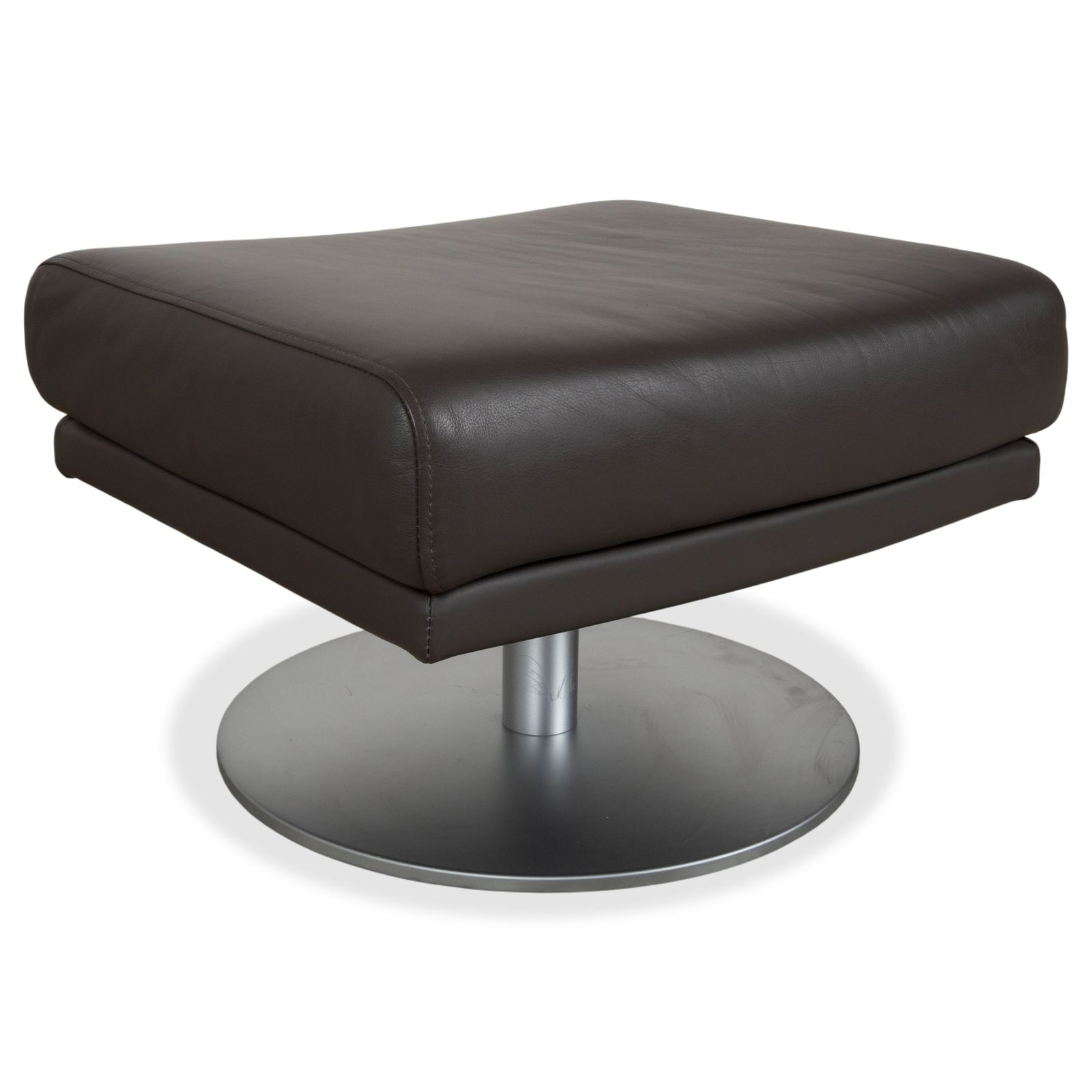Rolf Benz Leather Metal Armchair Set Black Anthracite Dark Brown photo 1899.0