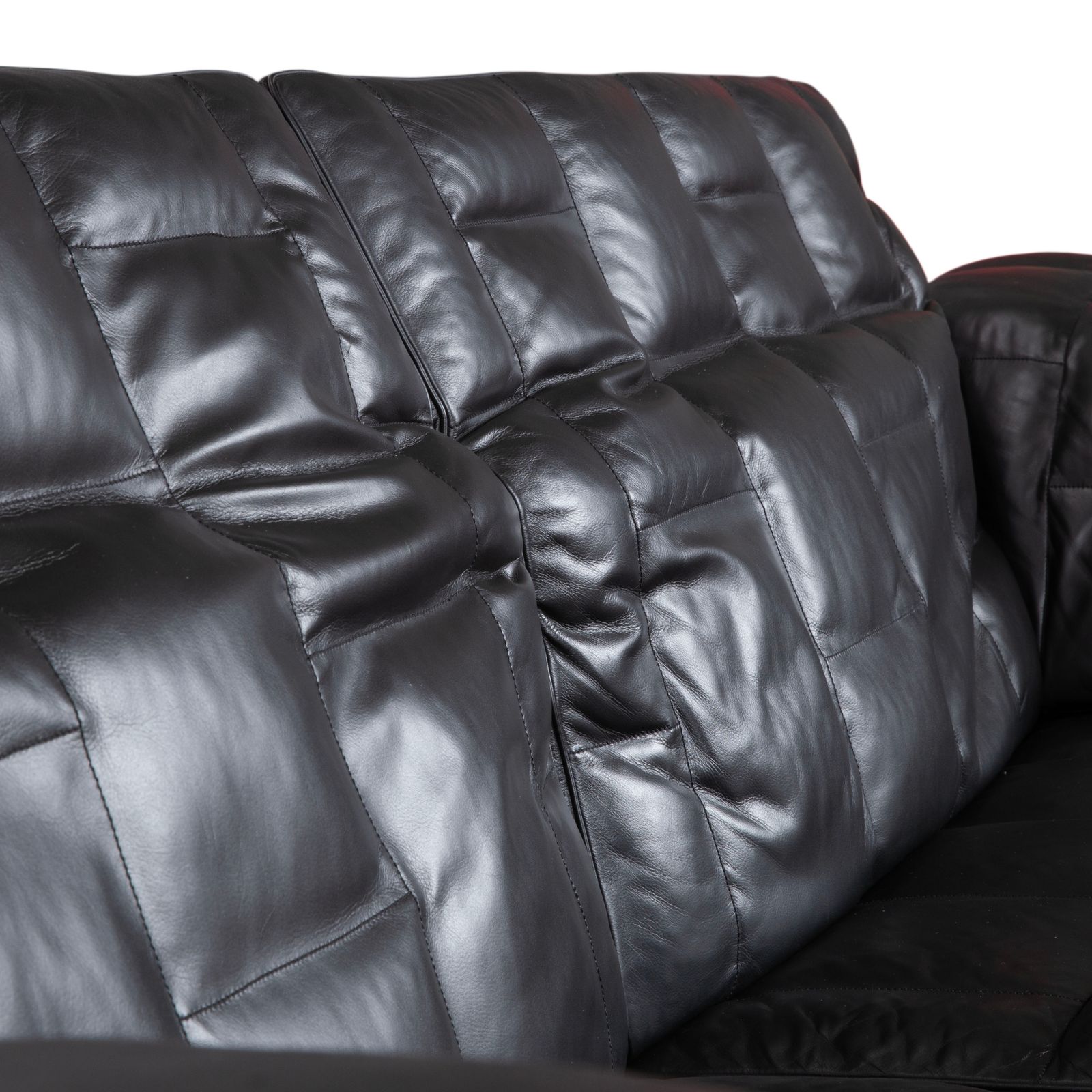 De Sede Leather Three Seater Black Sofa Manual Function photo vinterior
