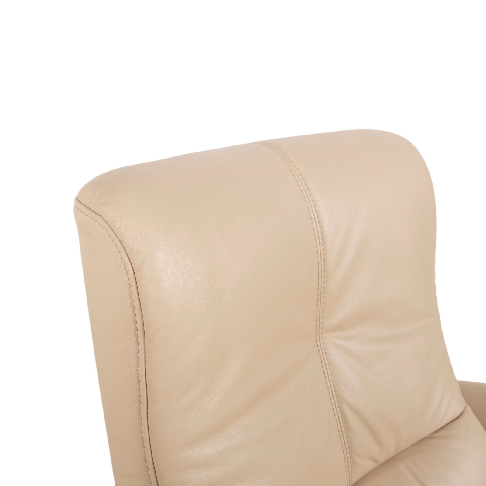 Canapé 3 places et fauteuil Himolla 6001 en cuir beige crème, fonction manuelle photo vintage