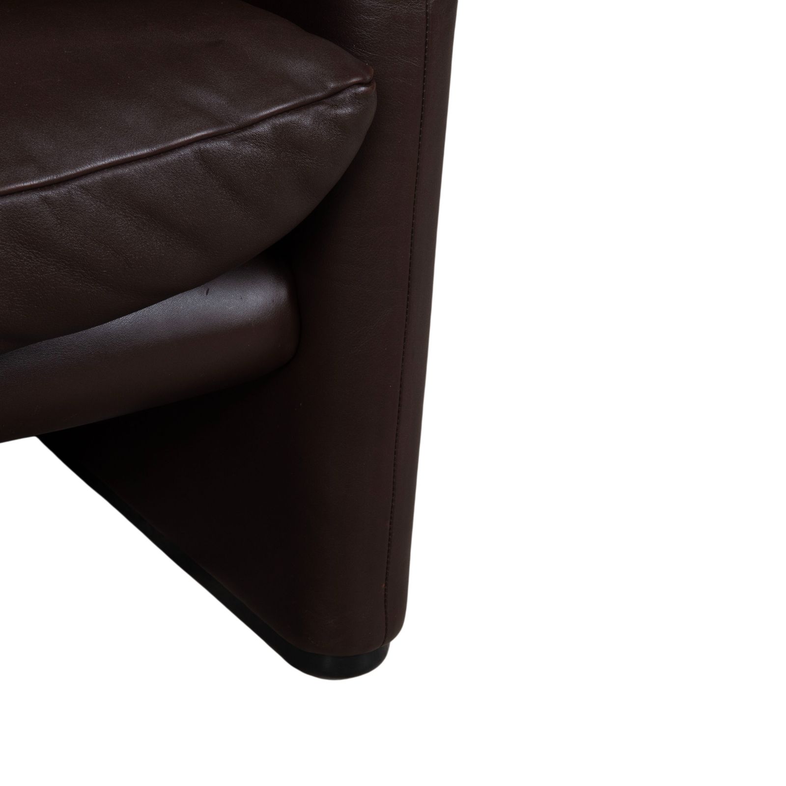 Cassina Maralunga Set Leather 2x Armchairs Brown Espresso Manual Function photo buy