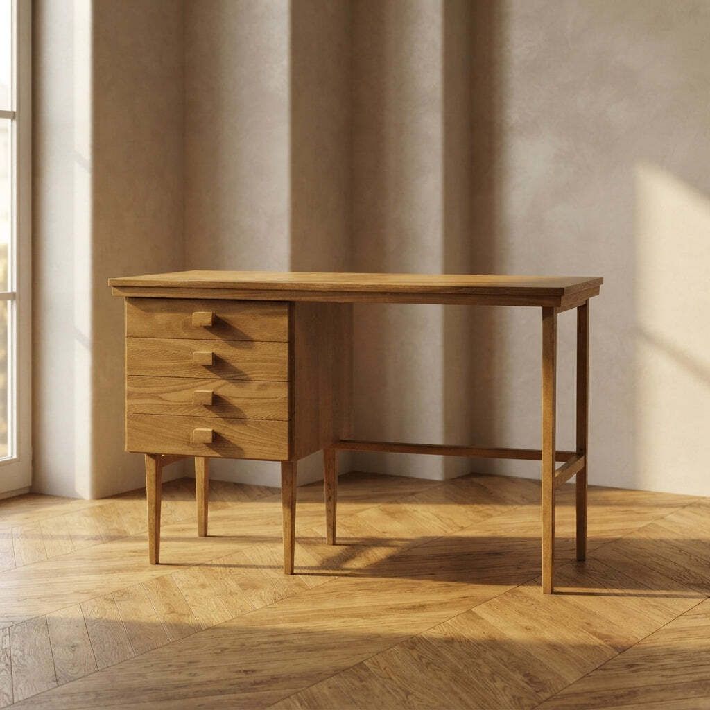 Vintage Mid-Century damesschrijftafel van Hikor, Tsjecho-Slowakije, jaren 1980