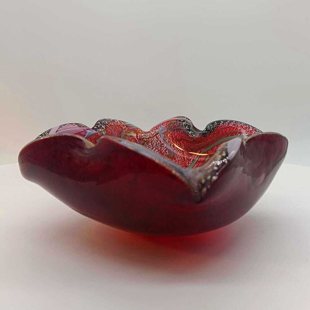1950s Stunning Ashtray In Murano Glass By Dino Martens   Tutti Frutti. Made In Italy. 13 Cm. / 5.11 Inches photo buy
