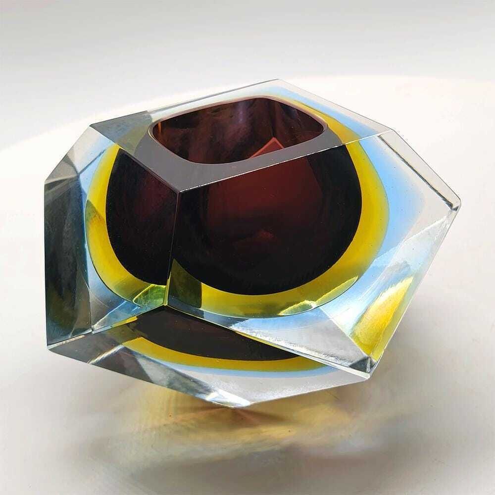 Cendrier rare en verre de Murano à l'uranium, années 1960, par Flavio Poli pour Seguso. photo Décoration