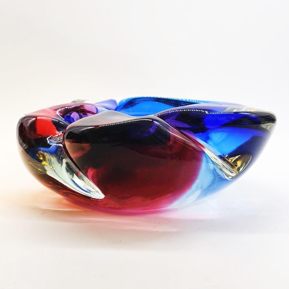 Cendrier ou vide-poche en verre de Murano par Flavio Poli pour Seguso, années 1960. 15,5 cm. Fabriqué en Italie. photo 206.0