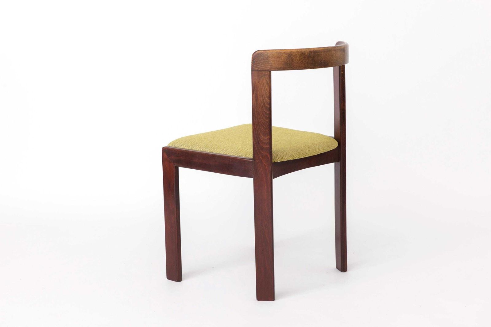 Set Of 6 Vintage Lübke Dining Chairs, 1970s German Design, Stained Beechwood, Newly Upholstered Mid Century Chairs photo vinterior