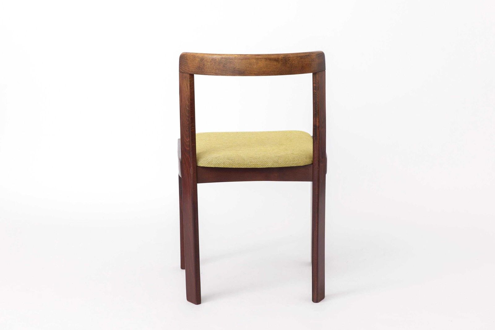 Set Of 6 Vintage Lübke Dining Chairs, 1970s German Design, Stained Beechwood, Newly Upholstered Mid Century Chairs photo buy