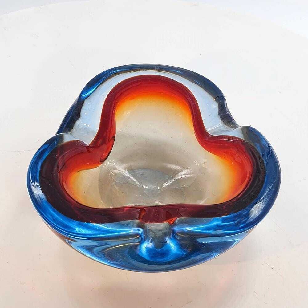 Cendrier Murano en verre de Murano, années 1960, par Flavio Poli pour Seguso. Fabriqué en Italie. photo 197.0