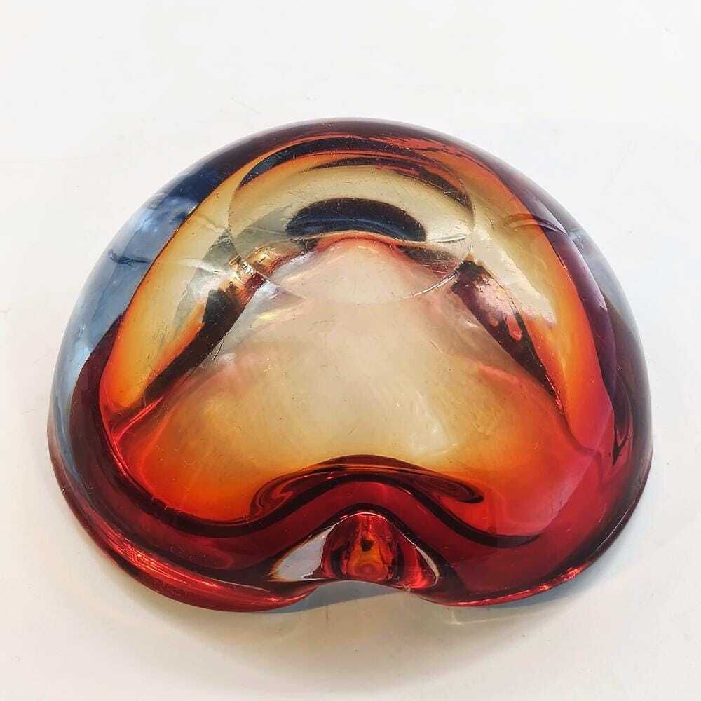 Asbak in Murano-glas ca. jaren 1960 van Flavio Poli voor Seguso. Gemaakt in Italië. photo vinterior