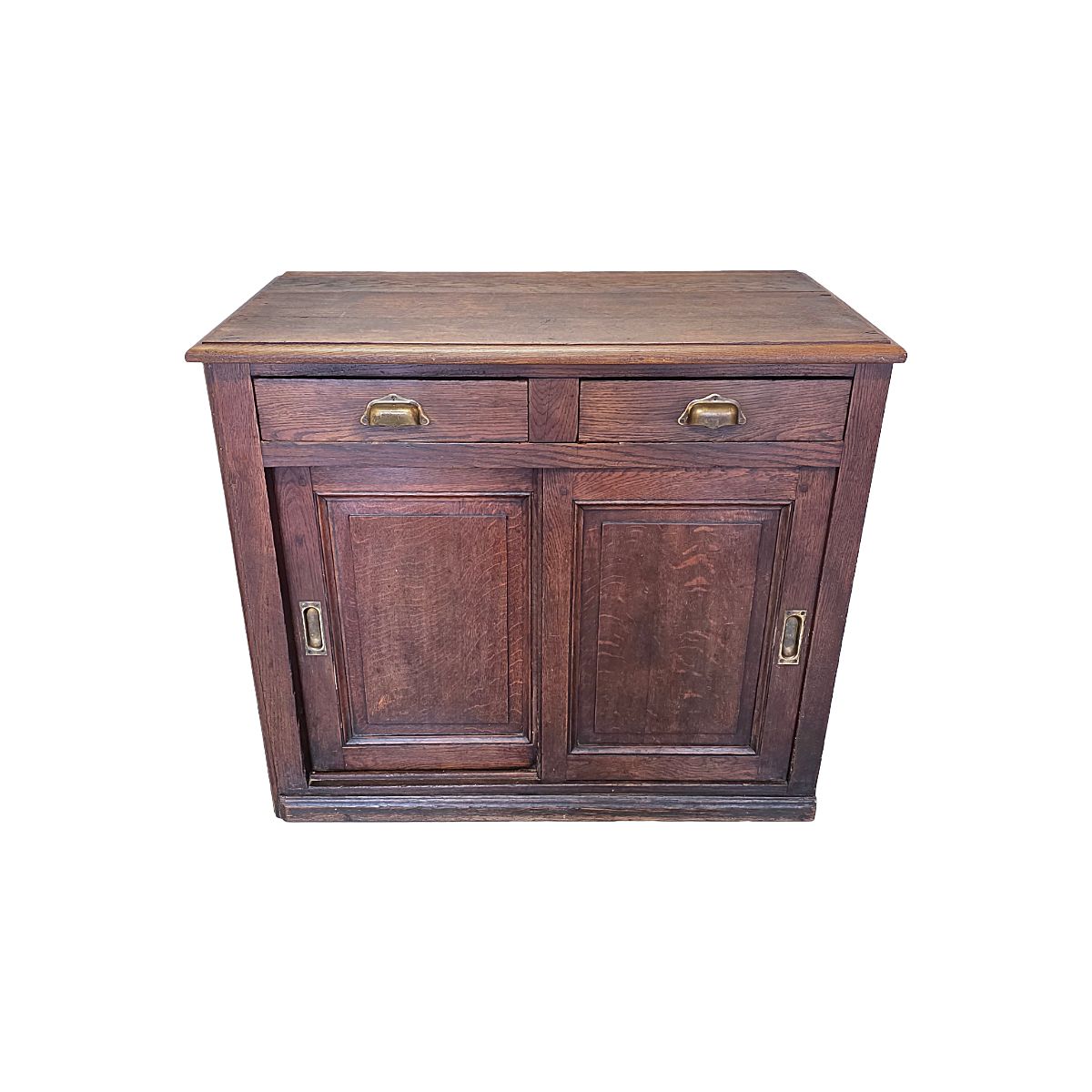 Antique French Oak Sideboard With Sliding Doors, 2nd Half 1800s photo furniture
