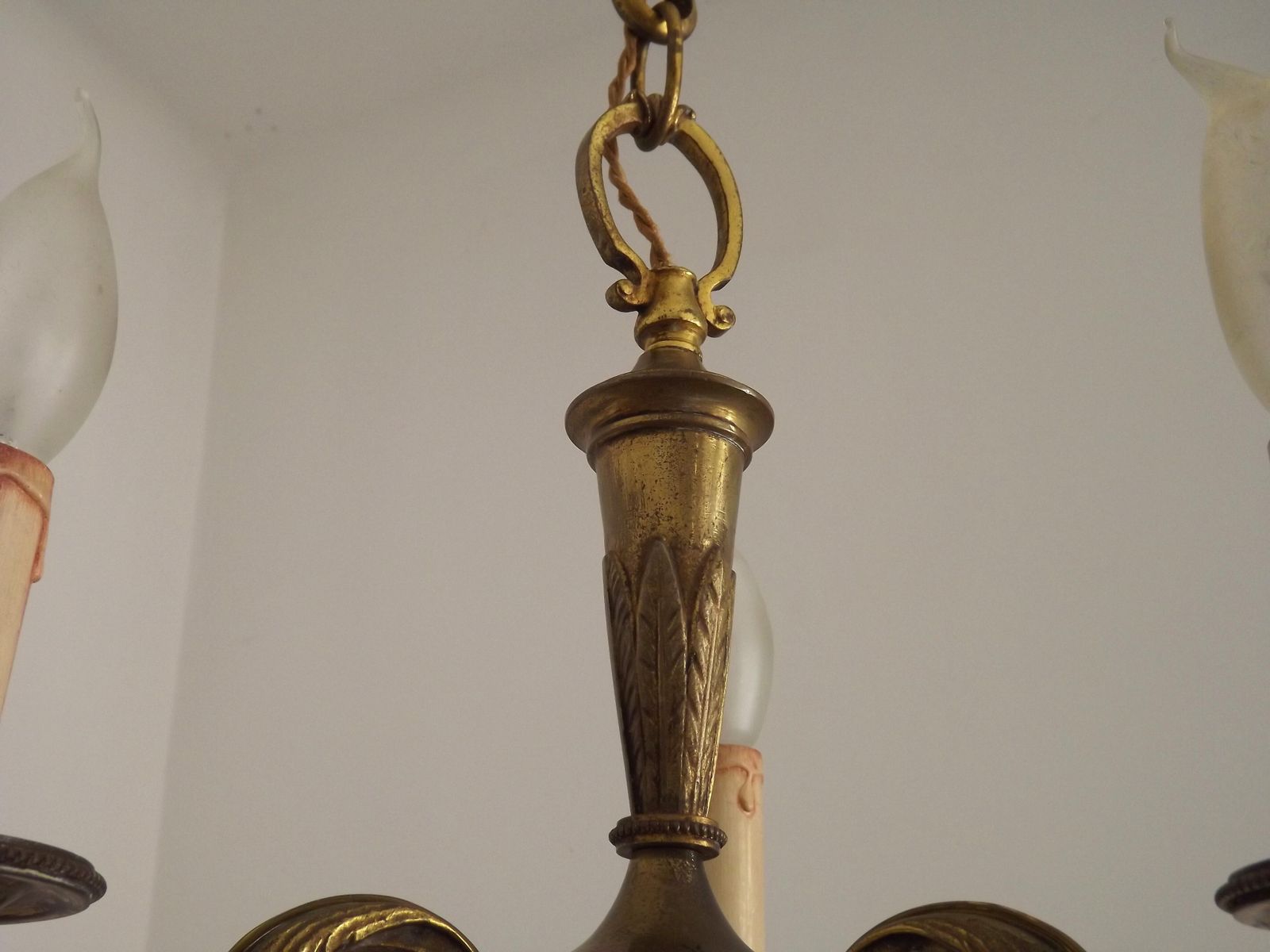 140.0 Petite French Antique 3 Light Quality Bronze Chandelier photo