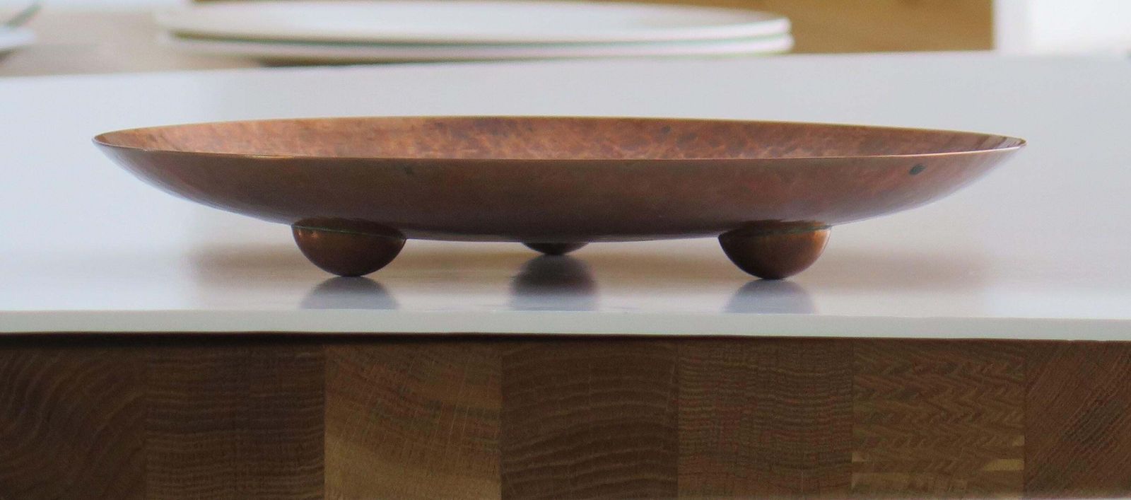 photo buy Handmade Copper Dish By Harold Barnes, Arts And Crafts, Circa 1950.