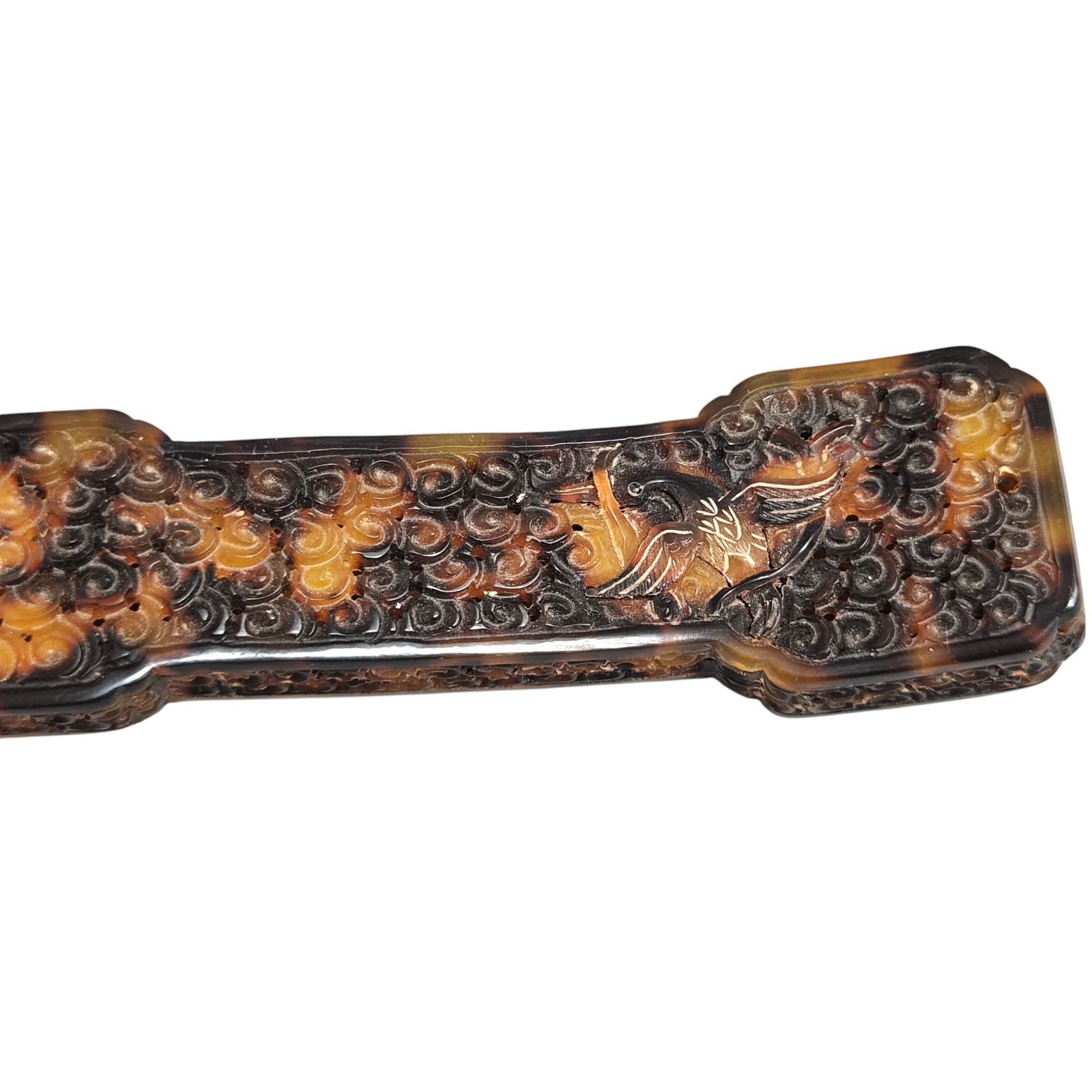Chinese Qing-dynastie gesneden schildpadden ruyi-scepter, waarschijnlijk laat 19e eeuw photo buy