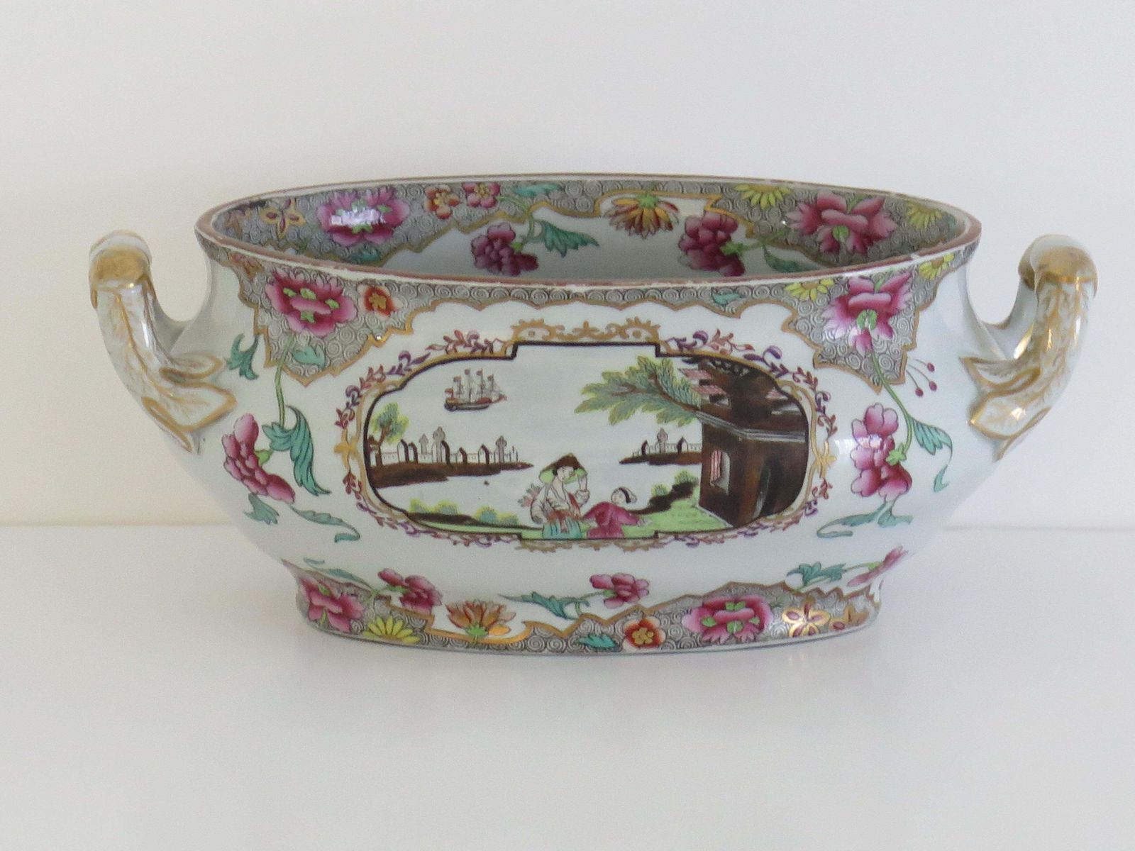 Spode Stone China sauskom, Ship Pattern nr. 3067, ca. 1810. photo vinterior