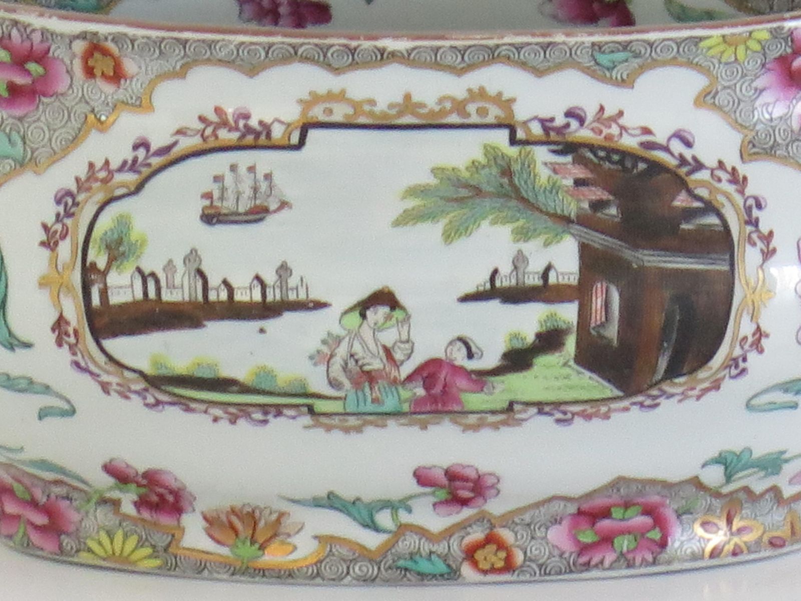 Spode Stone China sauskom, Ship Pattern nr. 3067, ca. 1810. photo buy