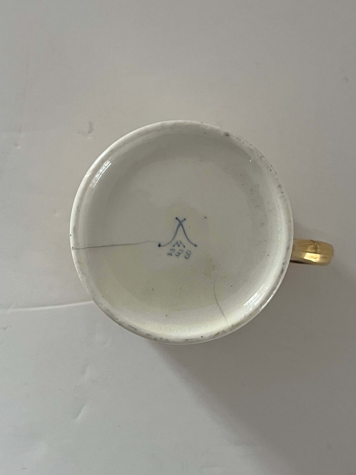 Minton Porseleinen Koffiekopje, Handgeschilderd Volledig Verguld Patroon 238, ca. 1805 photo buy
