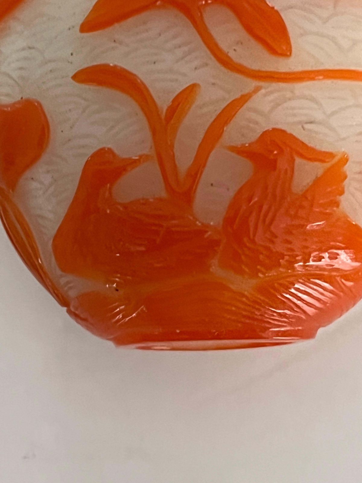 Chinese exporteren snuiffles in overlay cameo glas, fijn gesneden, ca. 1925 photo for sale