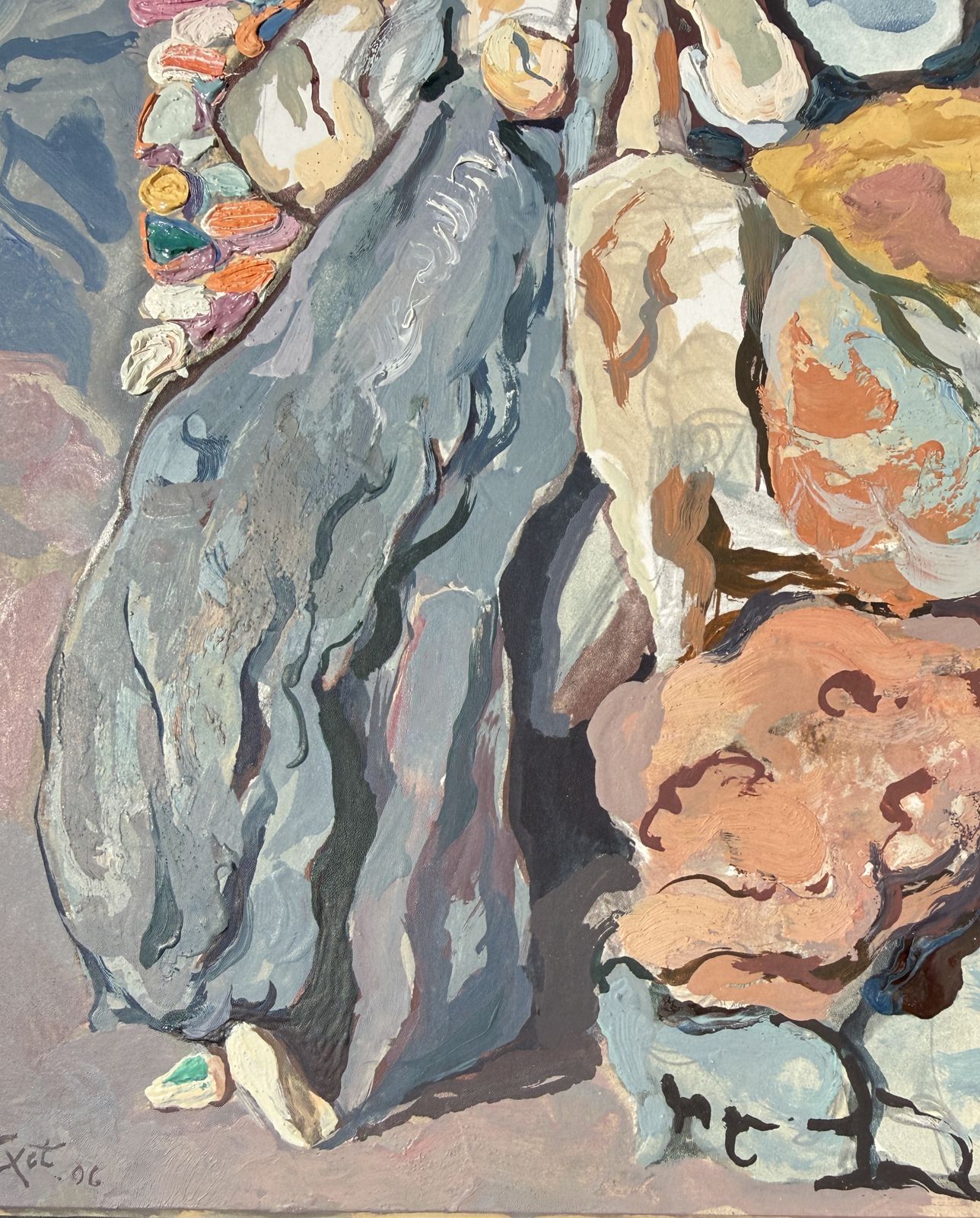 Antoni Pitxot Spaans surrealistische metamorfe figuren, Cadaqués Costa Brava olieverfchilderij 2006 photo for sale