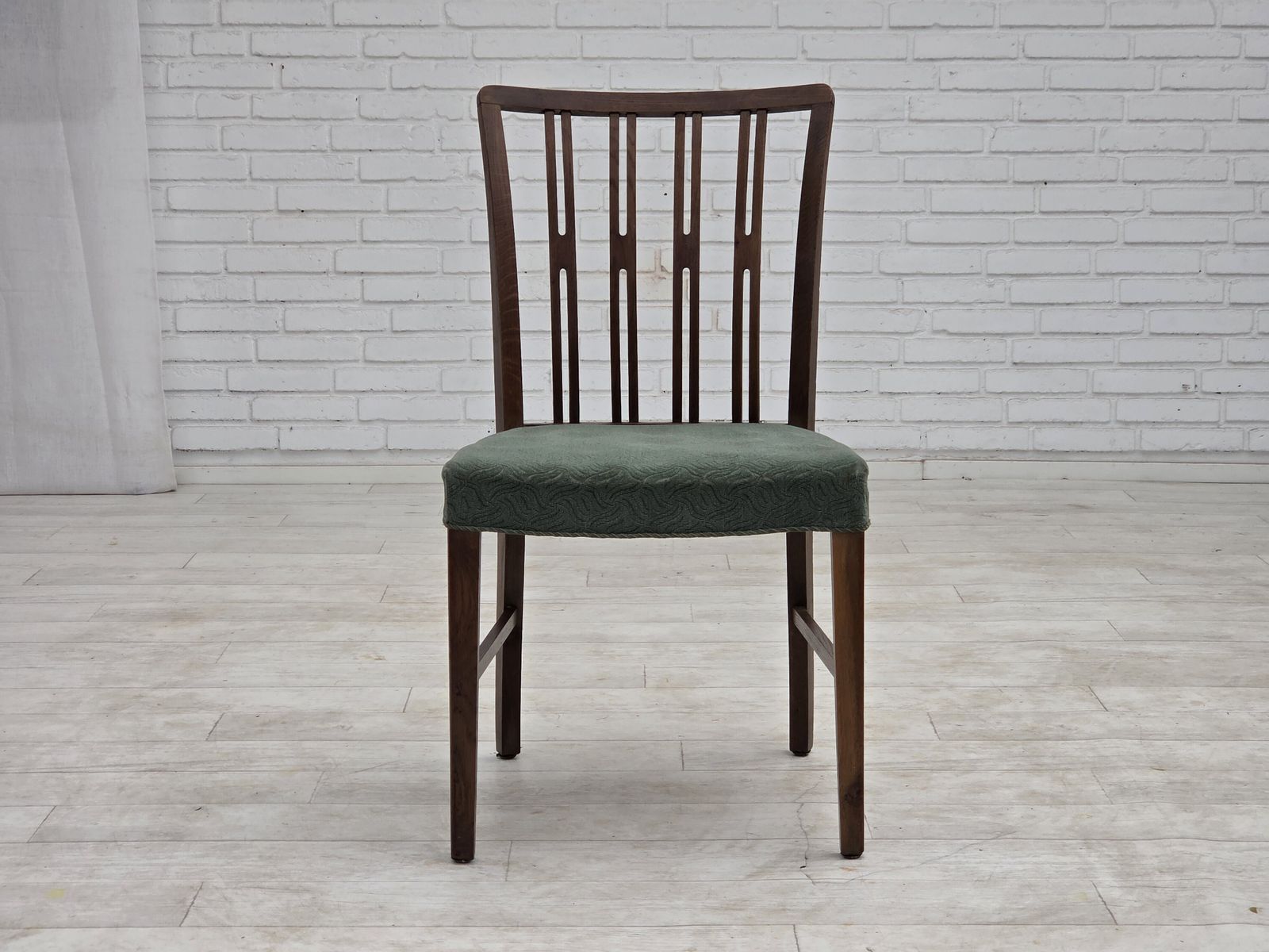 1960s, Set Of 6 Danish Dining Chairs, Furniture Wool, Oak Wood. photo buy