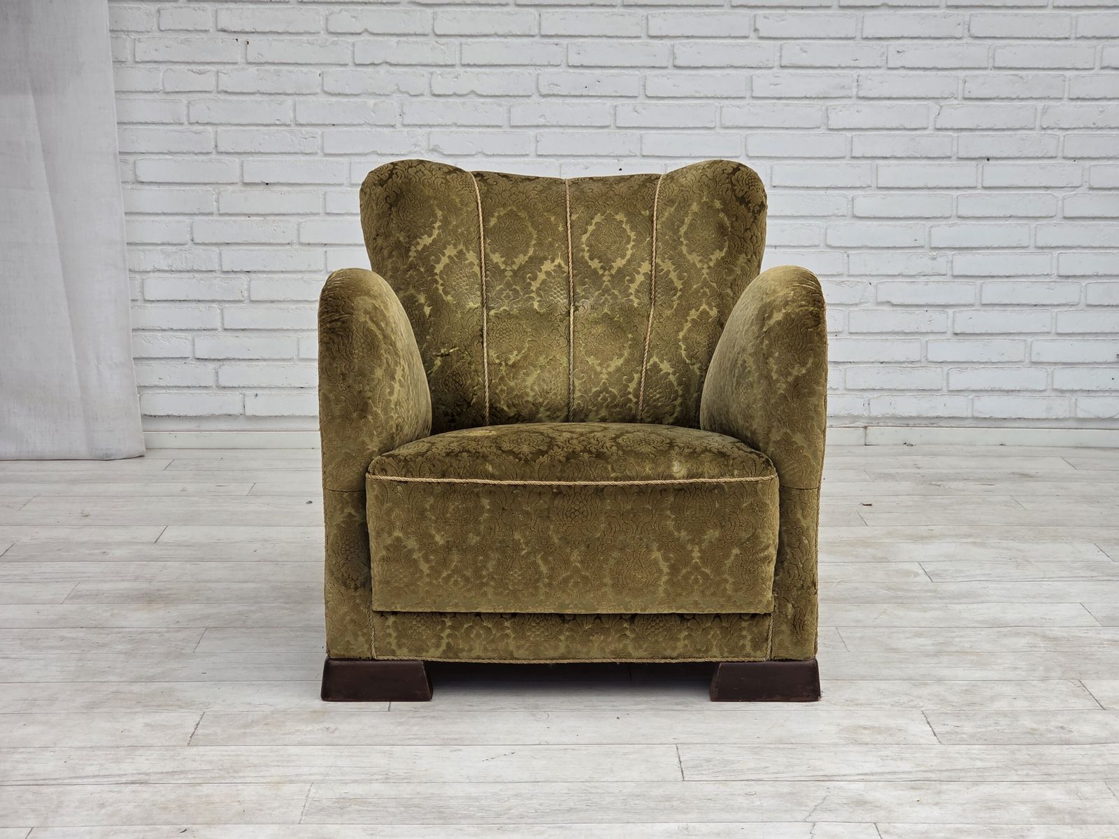 1950s, Danish Relax Chair, Furniture Velour, Oak Wood. photo buy