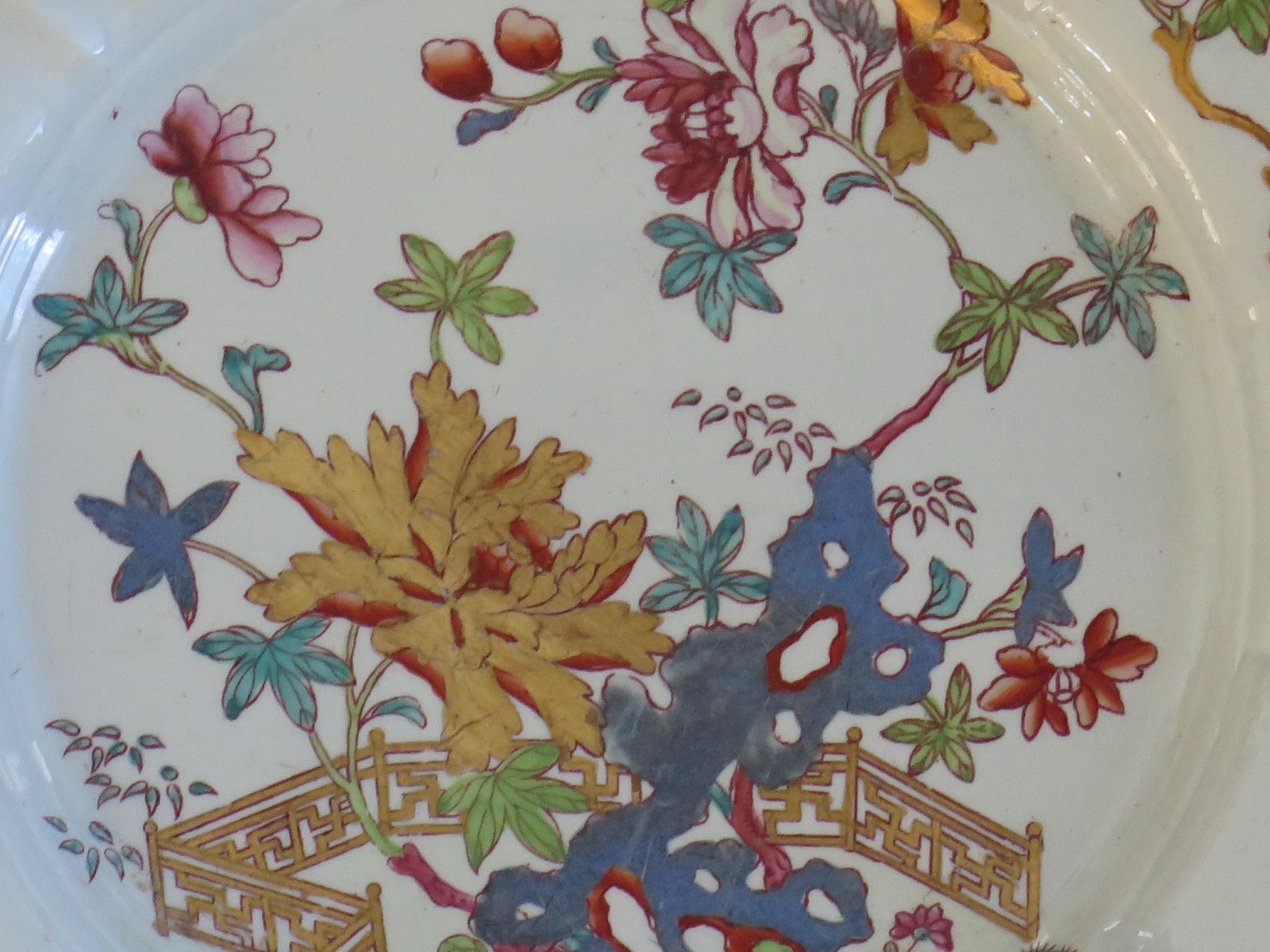 photo for sale Mason's Ironstone Desert Plate, handgeschilderd, ca. 1818