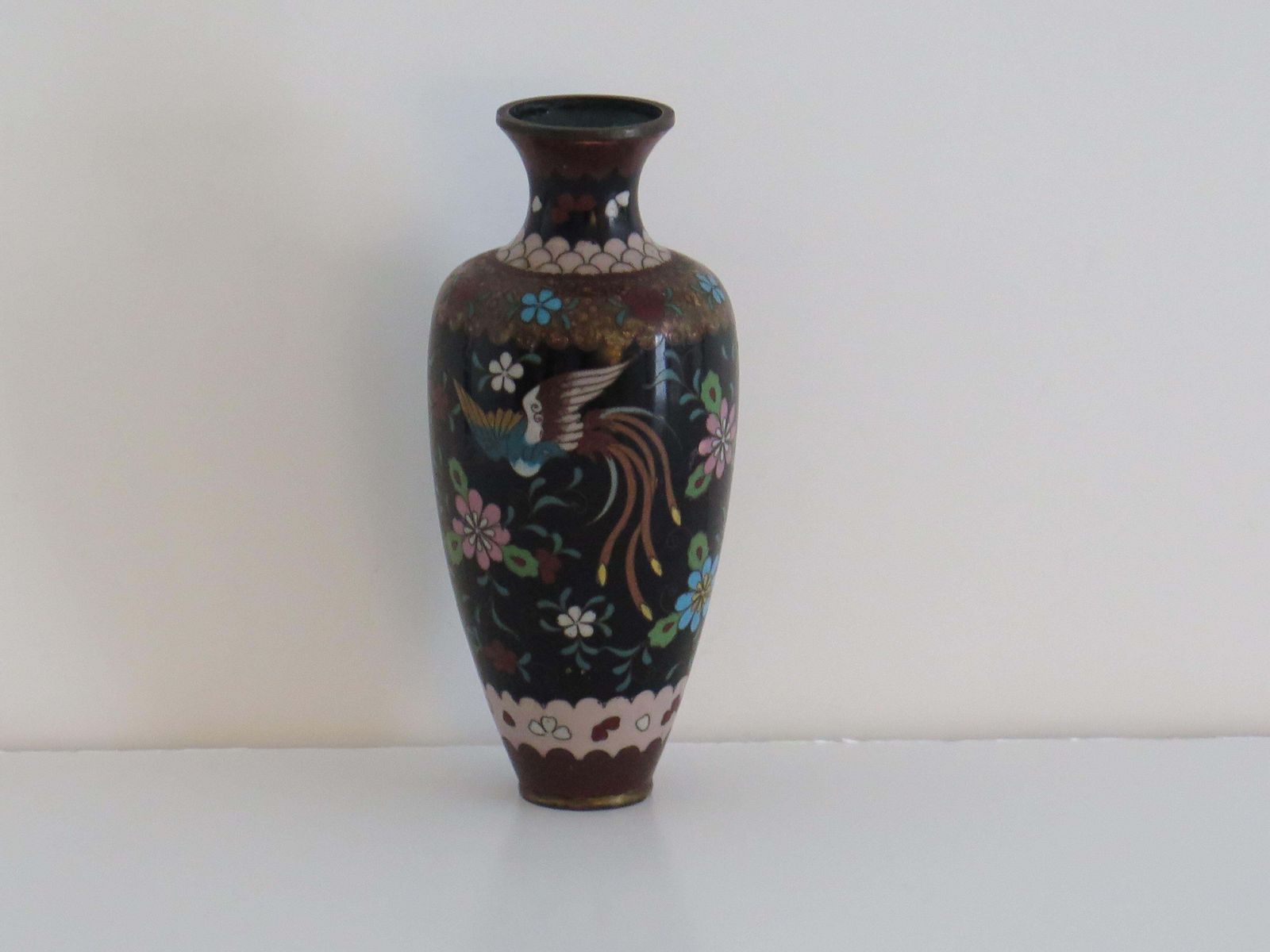 Chinese cloisonné vaas, brons met fenixen, midden 19e eeuw, Qing photo buy
