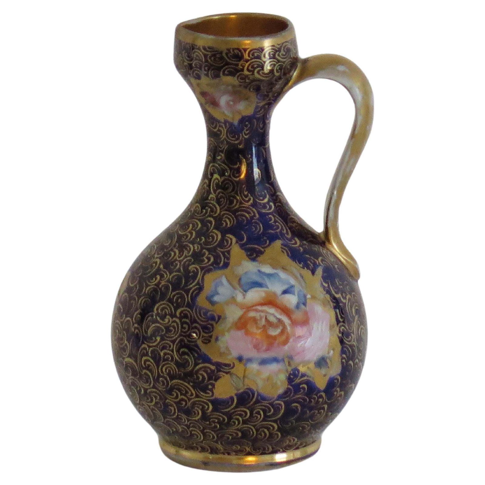 Mason's Ironstone kan, handgeschilderde rozenboeketjes, ca. 1813 1820