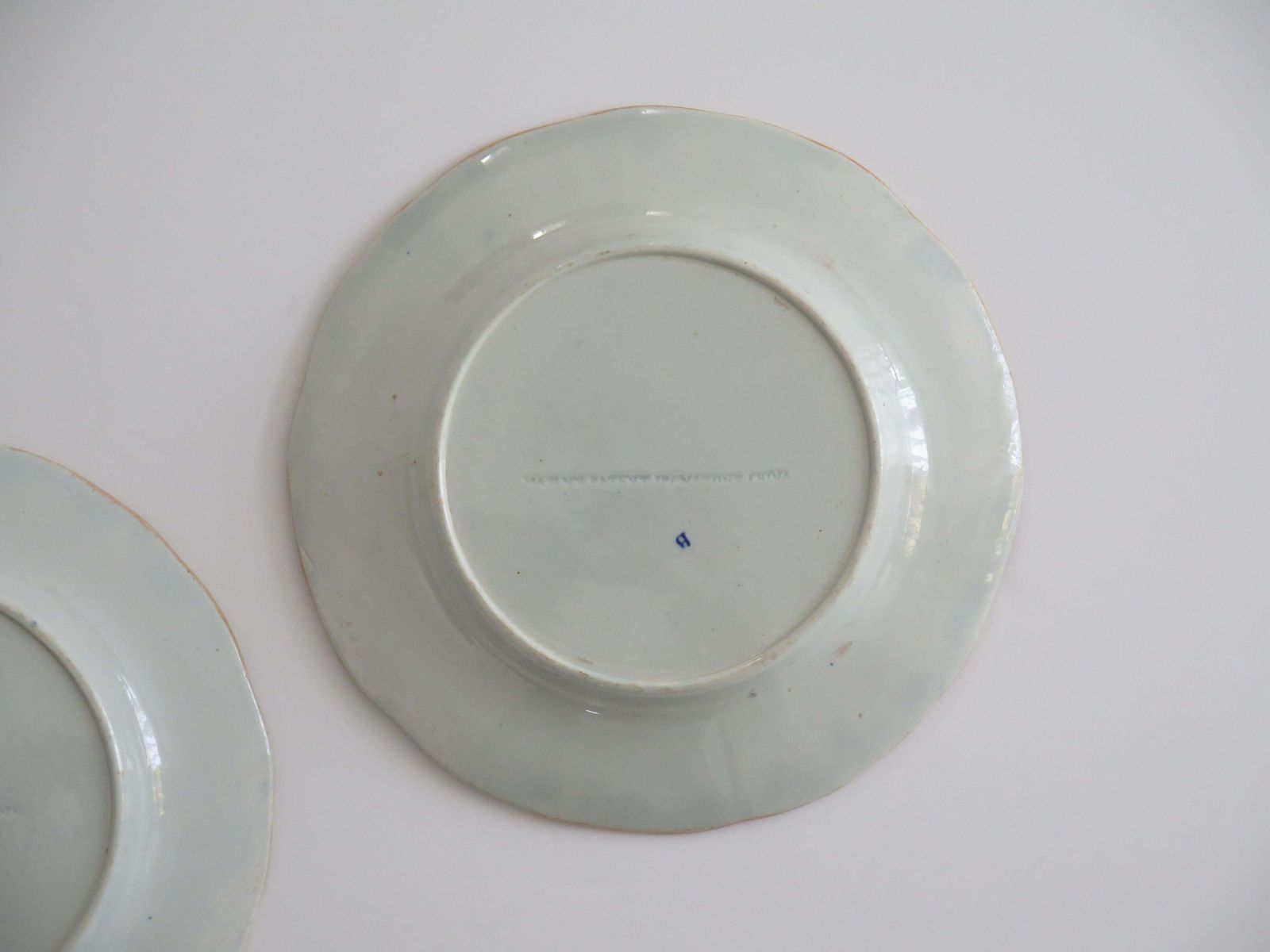 photo buy Paar antieke Mason's Ironstone borden, Water Lily patroon, ca. 1815
