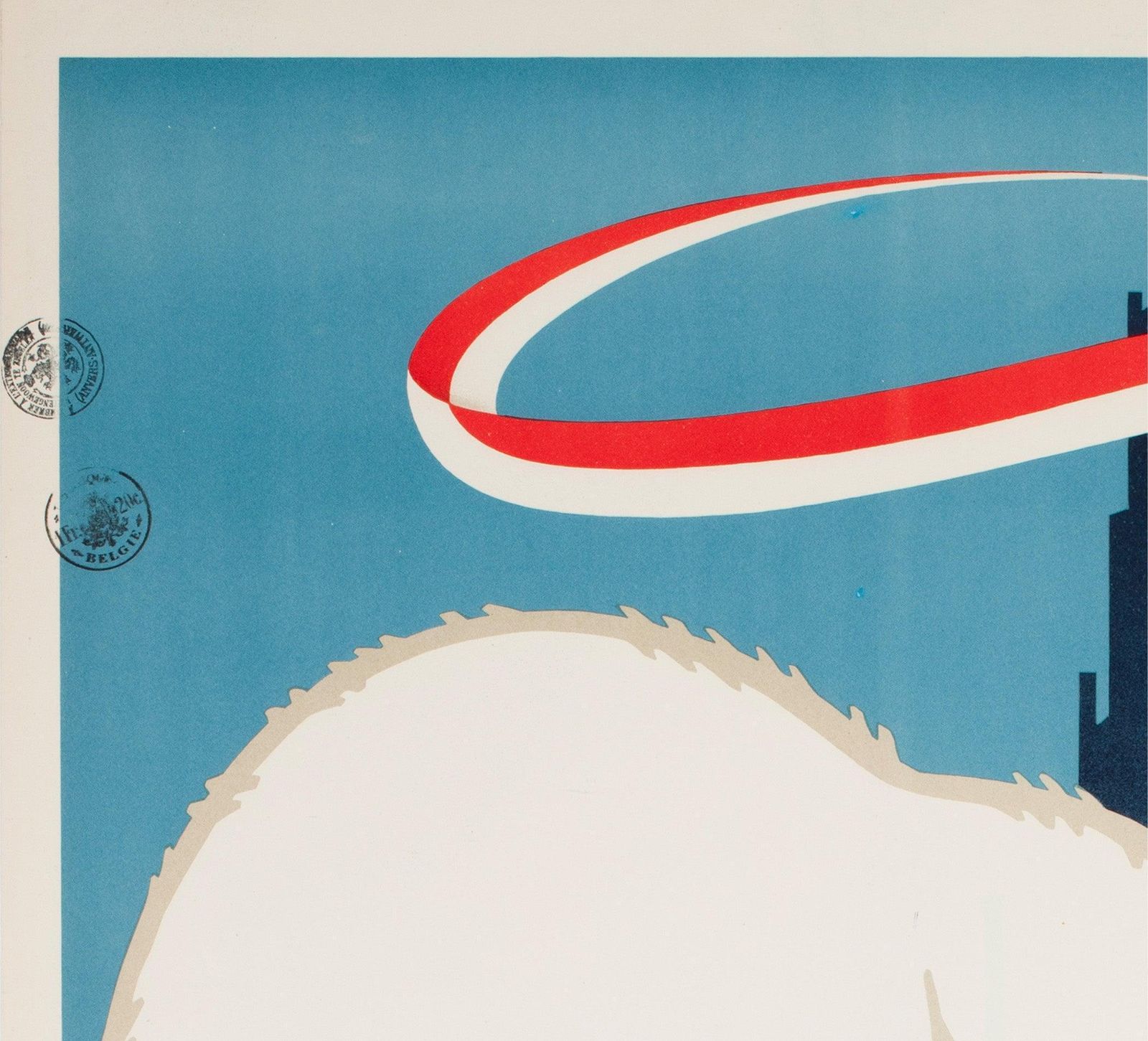 Antwerp Zoo Ijsbeer 1950 Grote Reclameposter. photo for sale