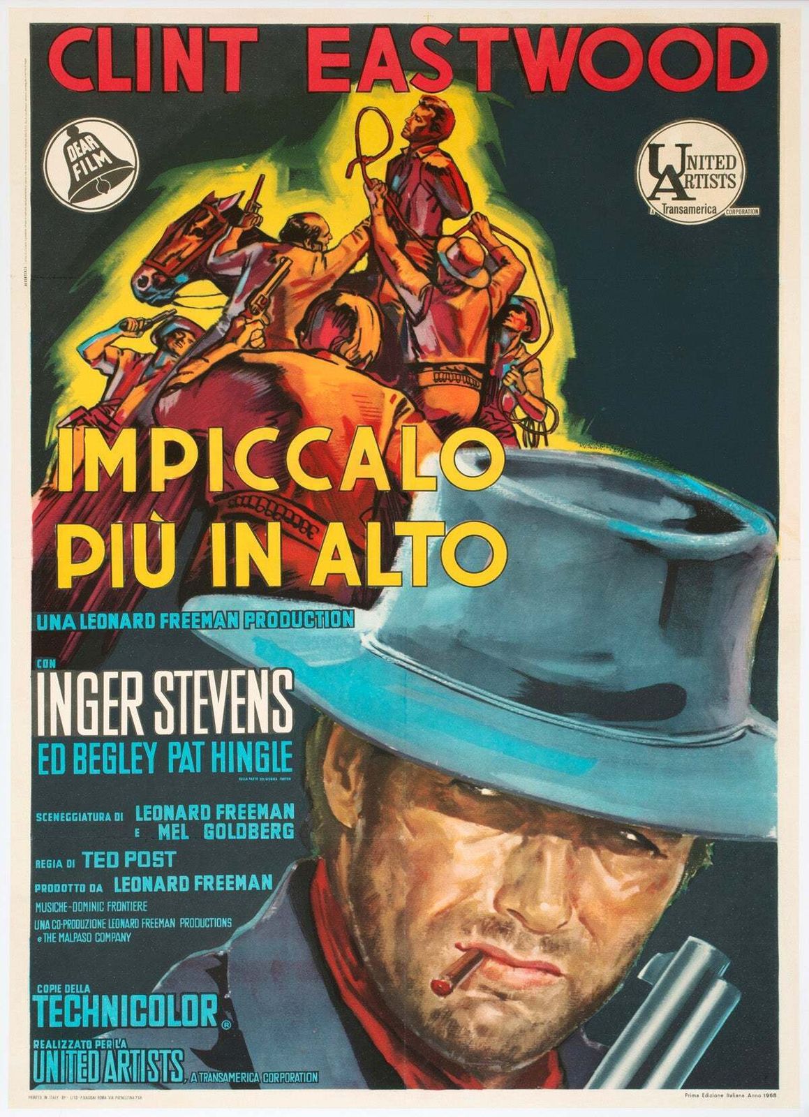 Hang Em High 1968 Italiaanse 2 Foglio Filmposter.