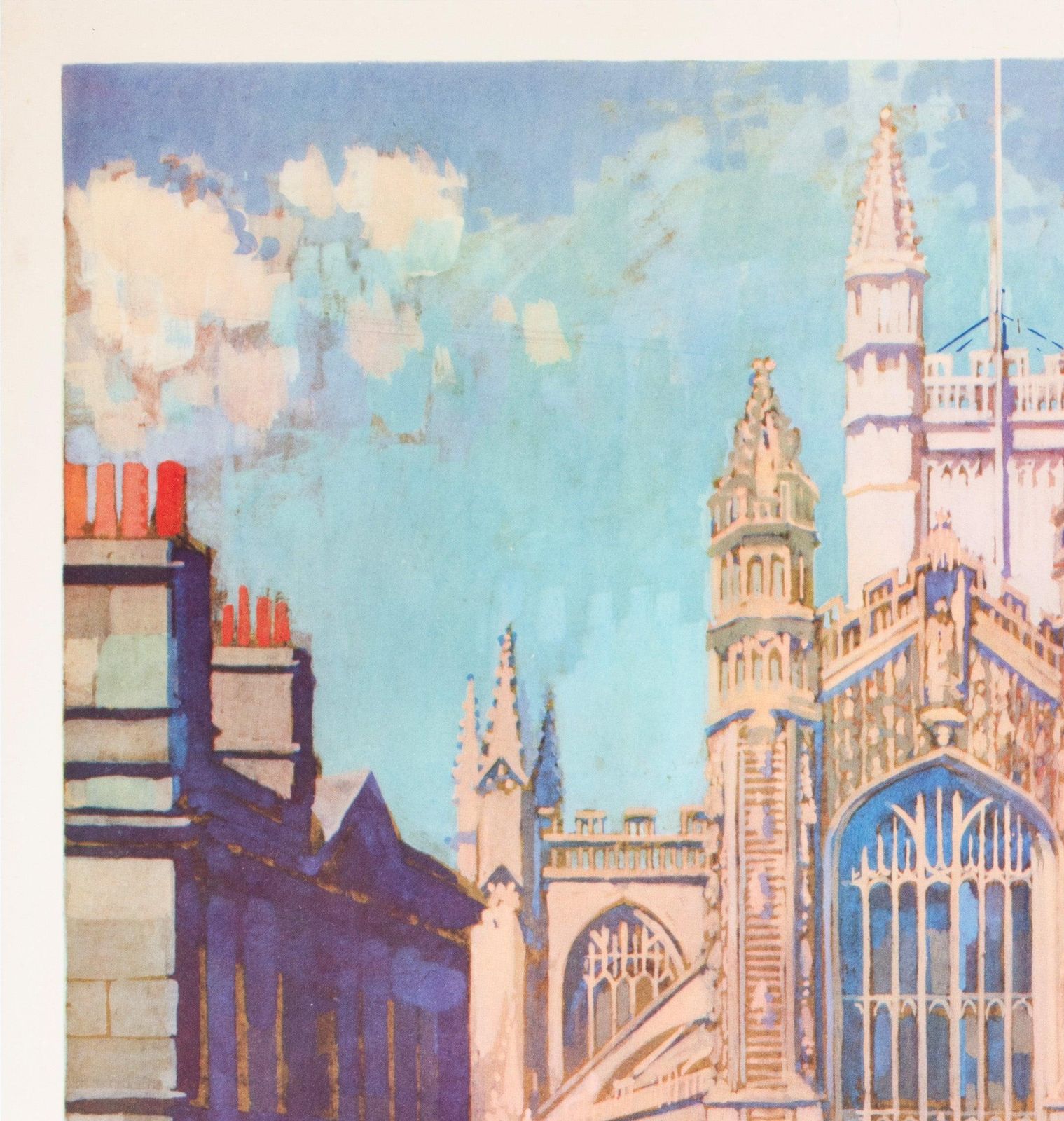 Bath The Georgian City 1955 British Railways Travel Poster, Gordon Nicoll. photo for sale