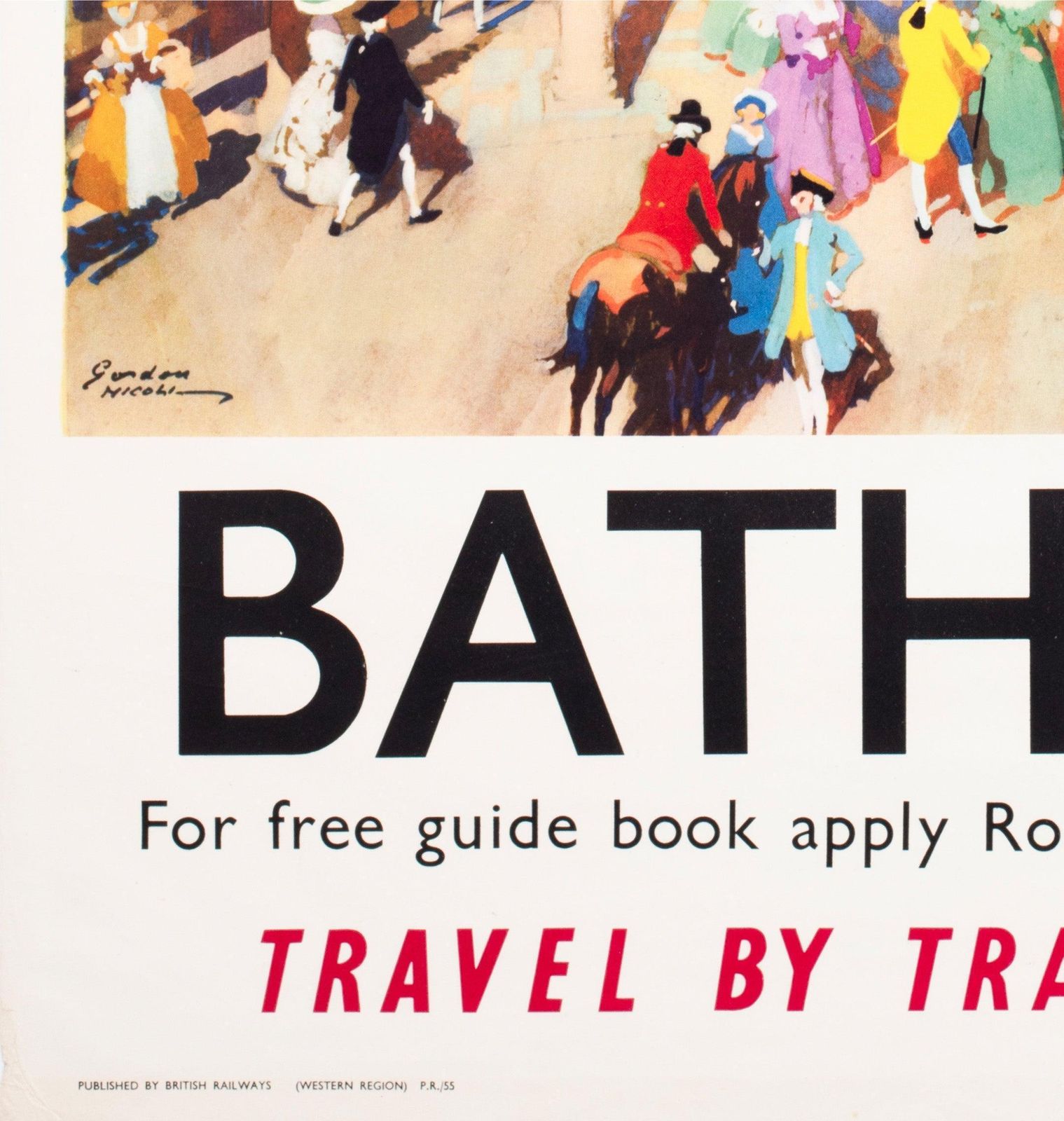 Bath The Georgian City 1955 British Railways Travel Poster, Gordon Nicoll. photo buy