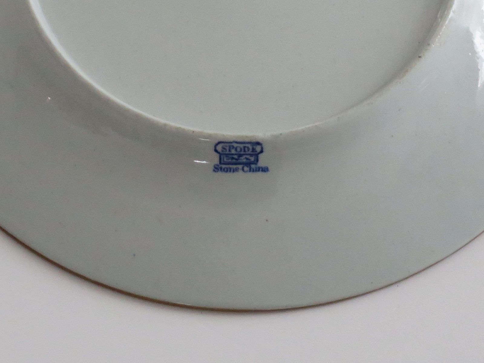 photo vinterior Spode Ironstone diep woestijnbord, Tobacco Leaf-patroon, ca. 1820