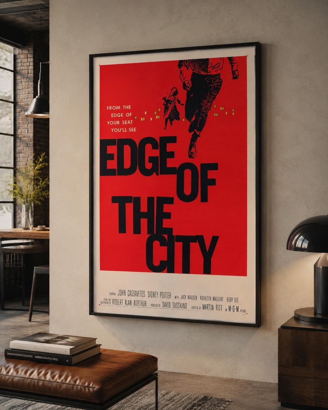 Edge Of The City 1957 Us 1 Sheet Film Poster, Saul Bass. photo furniture