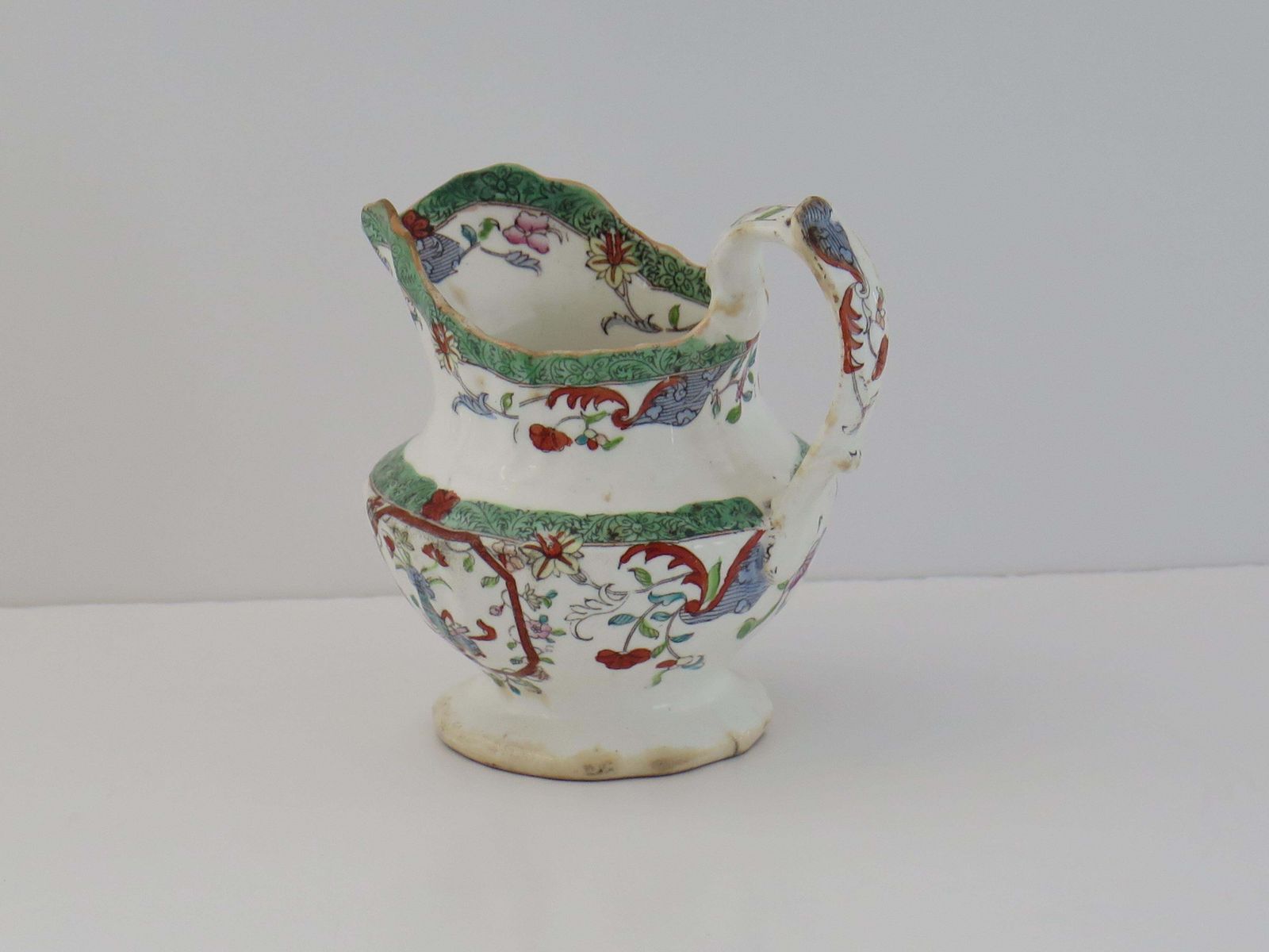 C.J. Mason Porcelain Milk Jug And Vase, English, Circa 1830 photo Home Decor