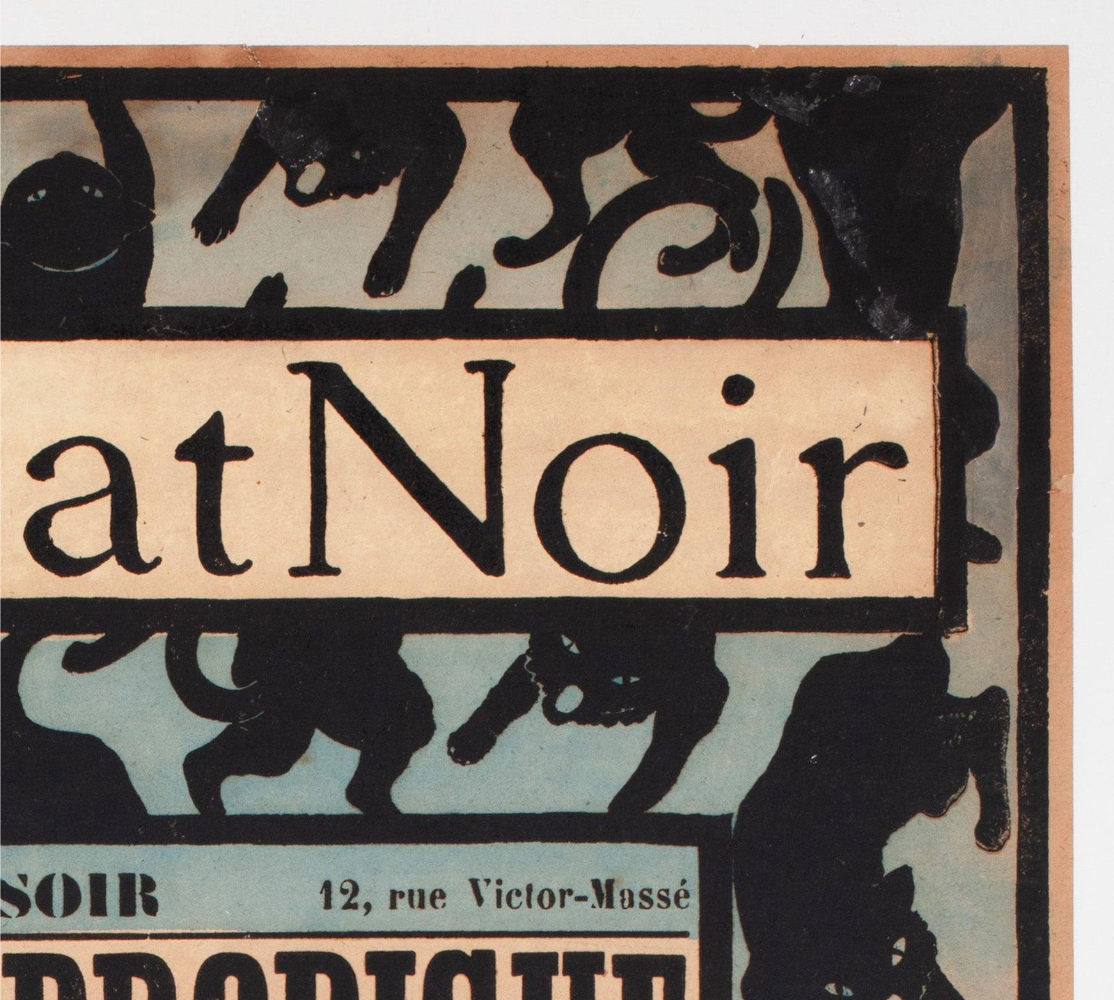 Chat Noir 1894 French Theatre Advertising Poster, Henri Riviere. photo Art