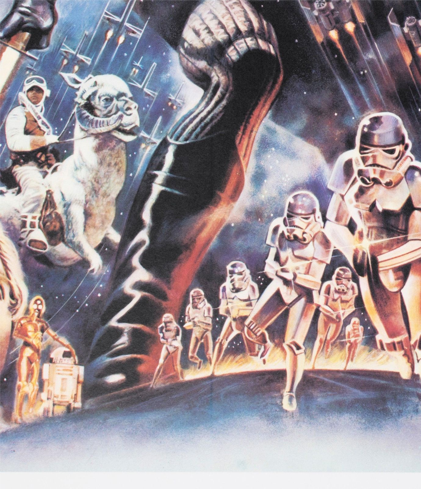 The Empire Strikes Back 1980 Uk Quad Black Title Style, Tom Jung Film Poster. photo buy