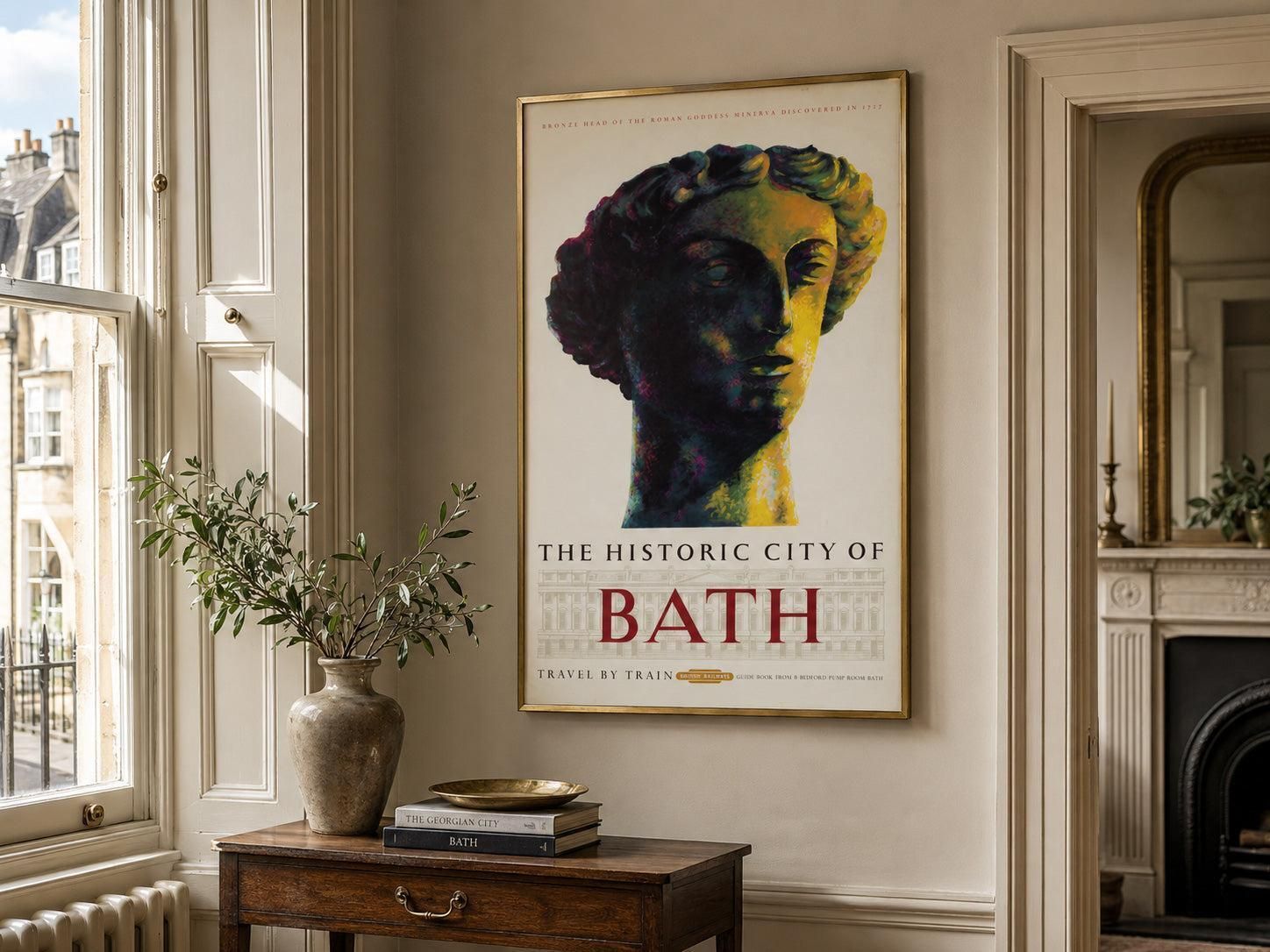 Bath 1962 British Railways reisposter, Reginald Lander. photo furniture