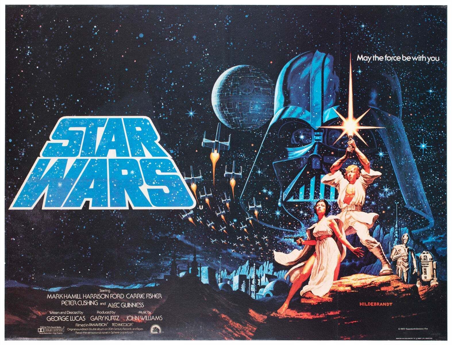 Star Wars 1977 Uk Quad Filmposter, Greg And Tim Hildebrandt.
