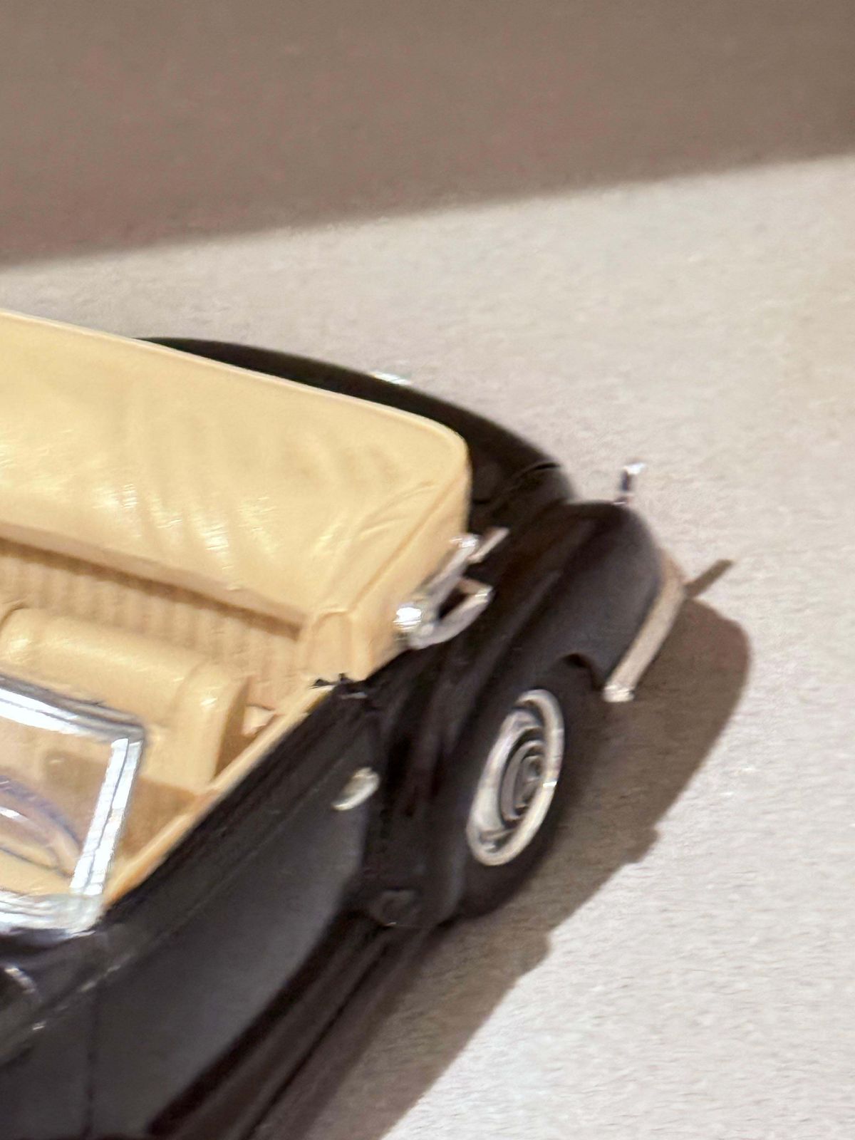 Vintage Modelauto Mercedes Benz 300 S Cabriolet Zwart Crème Verzamelobject Classic photo for sale