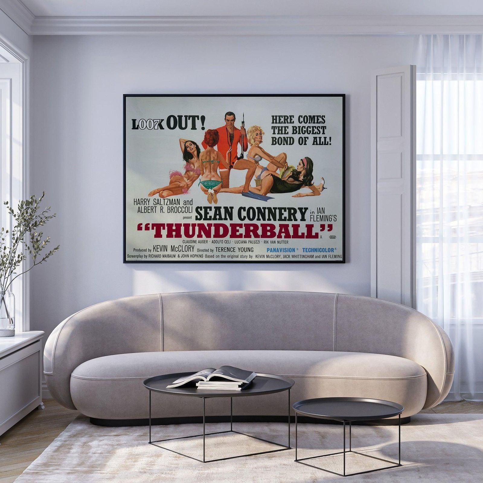 Thunderball 1965 Uk Quad Filmposter, Robert Mcginnis. photo furniture