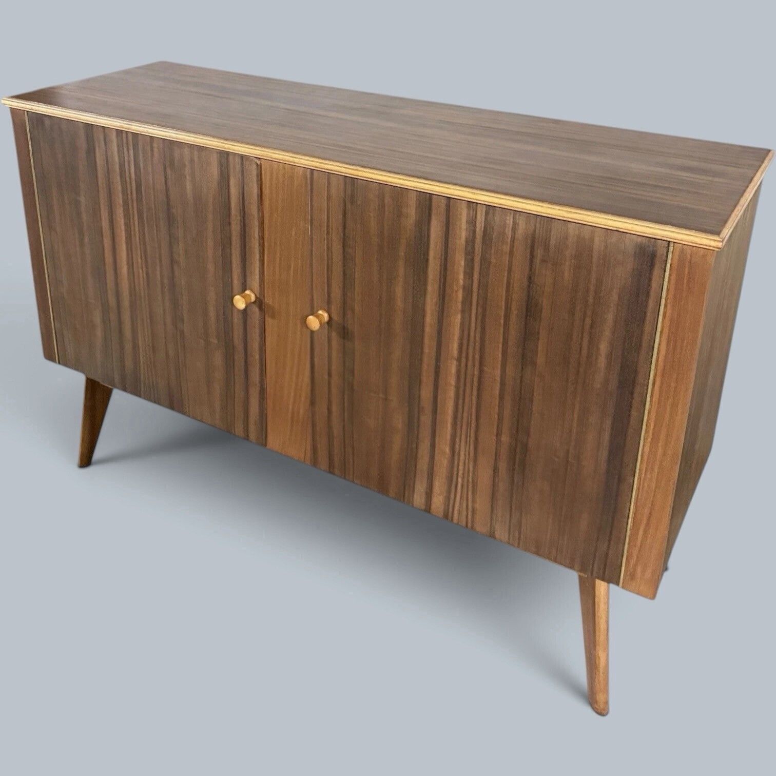 Morris Of Glasgow Mid Century Vintage Walnut & Teak Sideboard photo for sale
