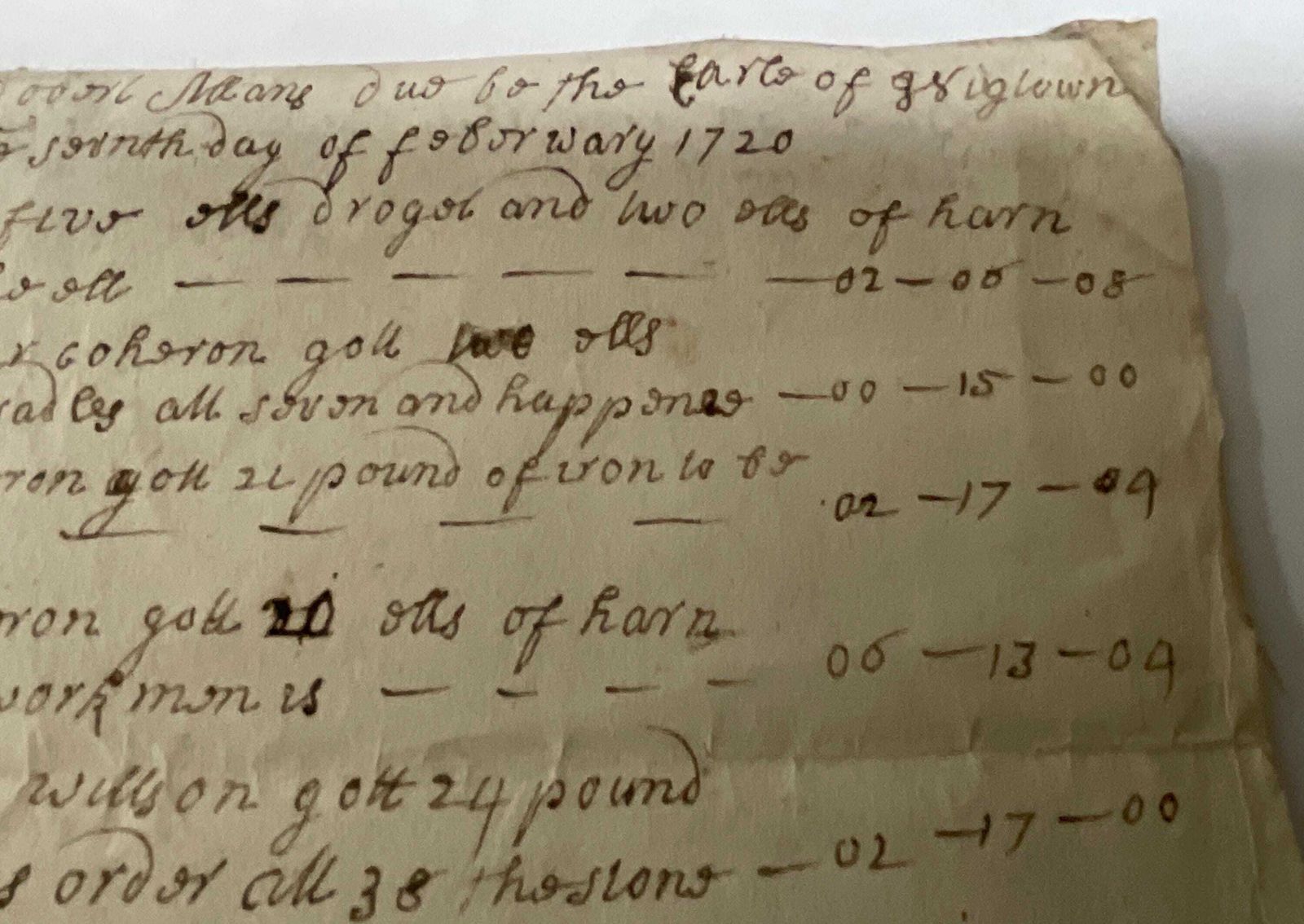 120.0 1720 Schots manuscript ondertekend door Robert Means voor de Earl of Wigtown, antiek estate document, 18e-eeuwse kalligrafie photo