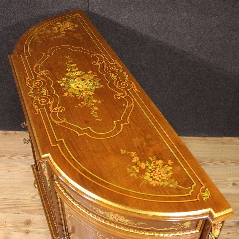 Mobilier Buffet italien peint et doré en bois, XXe siècle photo
